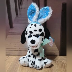 Destination Holiday Dalmatian Plush Dog Toy with Blue Ears